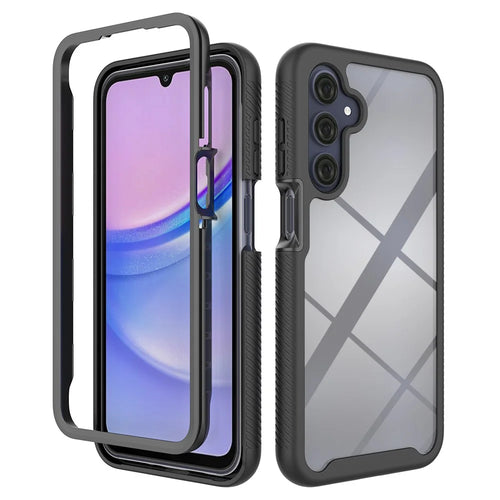 For Samsung Galaxy A16 5G / A16 4G Case Anti-Drop 2-in-1 PC+TPU Phone Cover - Black - 1