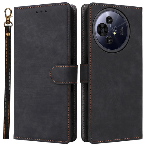 For TCL 50 Pro Nxtpaper 5G / 50 Nxtpaper 5G / TCL P10 / 60 XE NxtPaper 5G Wallet Case RFID Blocking PU Leather Cover Stand View - Black - 1
