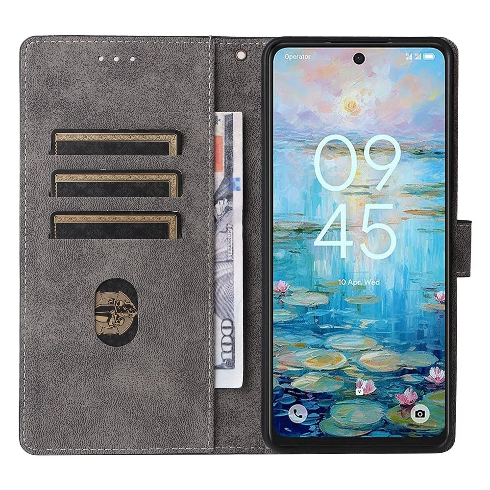 For TCL 50 Pro Nxtpaper 5G / 50 Nxtpaper 5G / TCL P10 / 60 XE NxtPaper 5G Wallet Case RFID Blocking PU Leather Cover Stand View - Black - 2