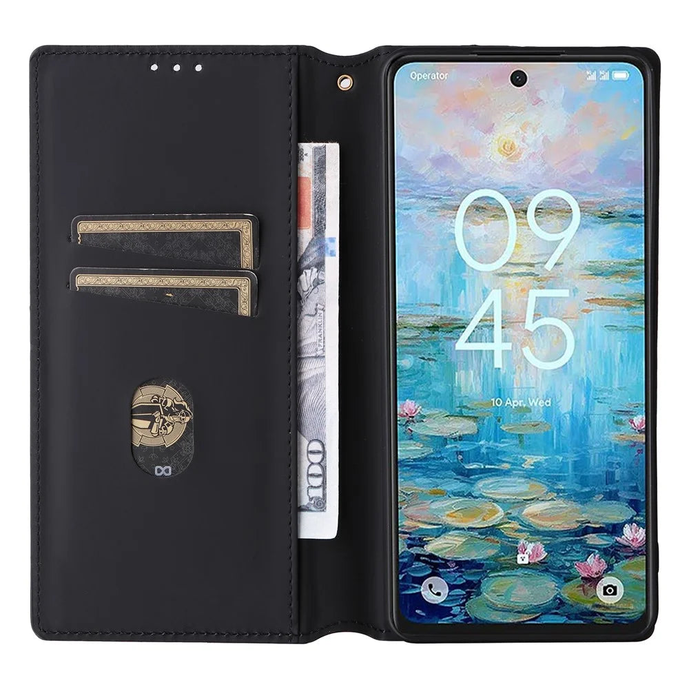 For TCL 50 Pro Nxtpaper 5G / 50 Nxtpaper 5G / TCL P10 / 60 XE NxtPaper 5G Wallet Case Rhombus Imprinted Leather Phone Cover - Red - 2