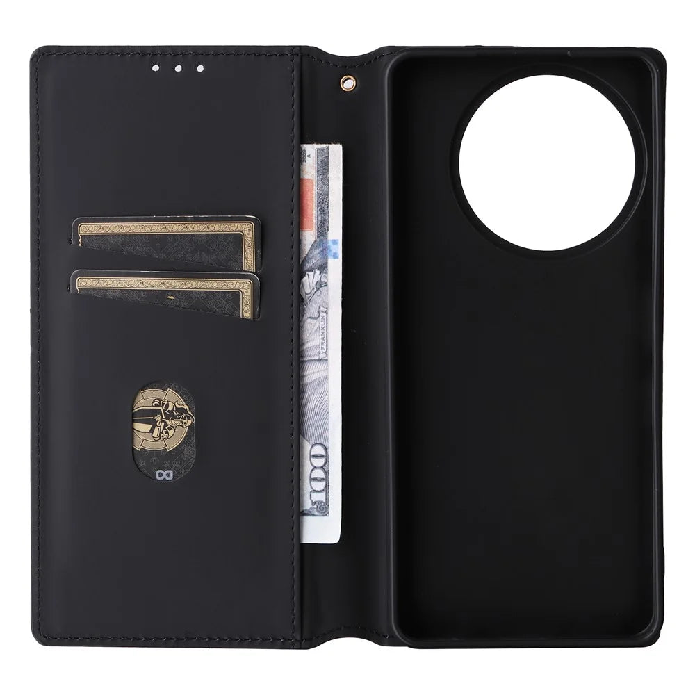 For TCL 50 Pro Nxtpaper 5G / 50 Nxtpaper 5G / TCL P10 / 60 XE NxtPaper 5G Wallet Case Rhombus Imprinted Leather Phone Cover - Red - 3