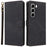 For Infinix Hot 50 5G X6720 Wallet Case RFID Blocking PU Leather Cover Stand View - Black - 1