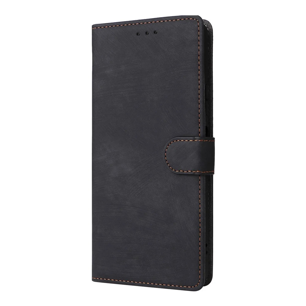 For Infinix Hot 50 5G X6720 Wallet Case RFID Blocking PU Leather Cover Stand View - Black - 6