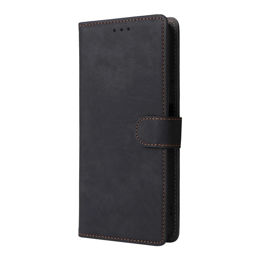For Infinix Smart 9 4G X6532 / Hot 50i 4G X6531 Wallet Case RFID Blocking PU Leather Cover Stand View - Black - 6