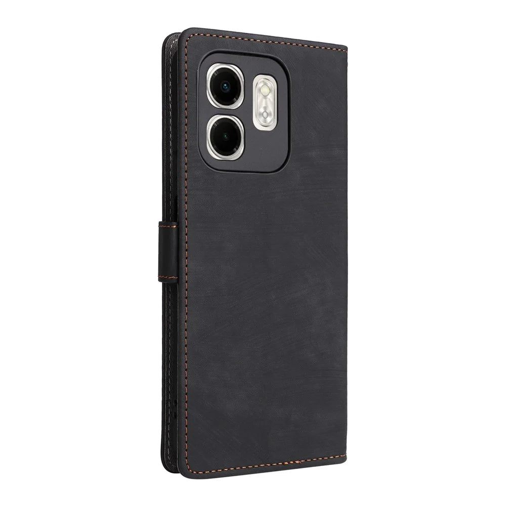 For Infinix Smart 9 4G X6532 / Hot 50i 4G X6531 Wallet Case RFID Blocking PU Leather Cover Stand View - Black - 7