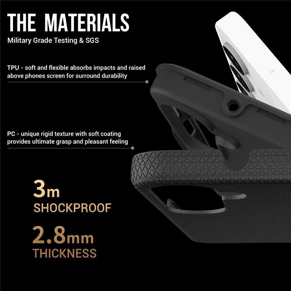 For Samsung Galaxy A18 5G / A18 4G / A17 4G / A26 5G / A16 5G / A16 4G Case TPU+PC Four Corner Anti-Drop Phone Cover - Black - 3