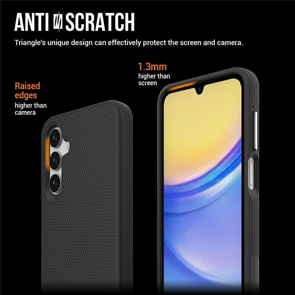 For Samsung Galaxy A18 5G / A18 4G / A17 4G / A26 5G / A16 5G / A16 4G Case TPU+PC Four Corner Anti-Drop Phone Cover - Black - 6