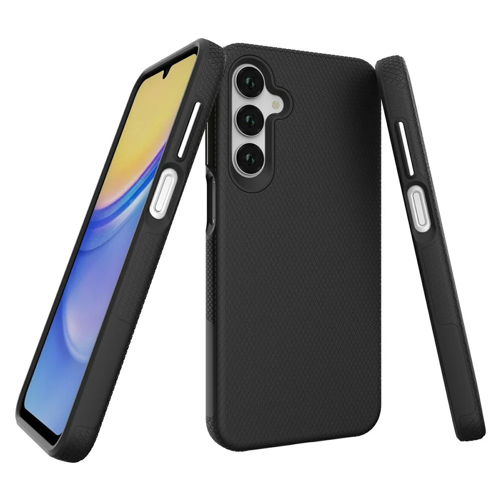 For Samsung Galaxy A18 5G / A18 4G / A17 4G / A26 5G / A16 5G / A16 4G Case TPU+PC Four Corner Anti-Drop Phone Cover - Black - 7