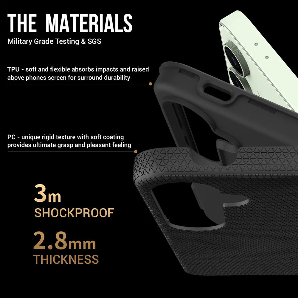 For Samsung Galaxy S24 FE Case TPU+PC Four Corner Anti-Drop Phone Cover - Black - 3
