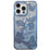For iPhone 16 Pro Case Rhinestones Decor 3D Butterfly TPU Phone Cover with Glitter Paper - Blue - 1