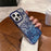 For iPhone 16 Pro Max Case 3D Butterfly TPU Phone Cover with Gradient Glitter Paper - Blue - 1