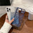 For iPhone 16 Pro Max Case 3D Butterfly TPU Phone Cover with Gradient Glitter Paper - Blue - 2