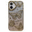 For iPhone 16 Case 3D Butterfly TPU Phone Cover with Gradient Glitter Paper - Gold - 1
