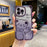 For iPhone 16 Pro Case Cute Bear Electroplating TPU Phone Cover with Gradient Glitter Paper - Purple - 2