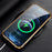For iPhone 16 Plus Case Crocodile Texture Ring Kickstand TPU+Leather Electroplating Phone Cover - Black - 5