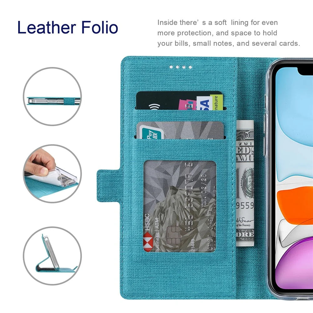 VILI DMK Series for iPhone 16 Pro Max Case Stand Wallet Leather Phone Cover - Blue - 2