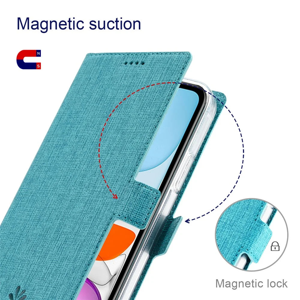 VILI DMK Series for iPhone 16 Pro Max Case Stand Wallet Leather Phone Cover - Blue - 5