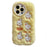For iPhone 16 Pro Case Duck Embroidery Furry Warm Plush Soft TPU Phone Cover - Yellow - 1