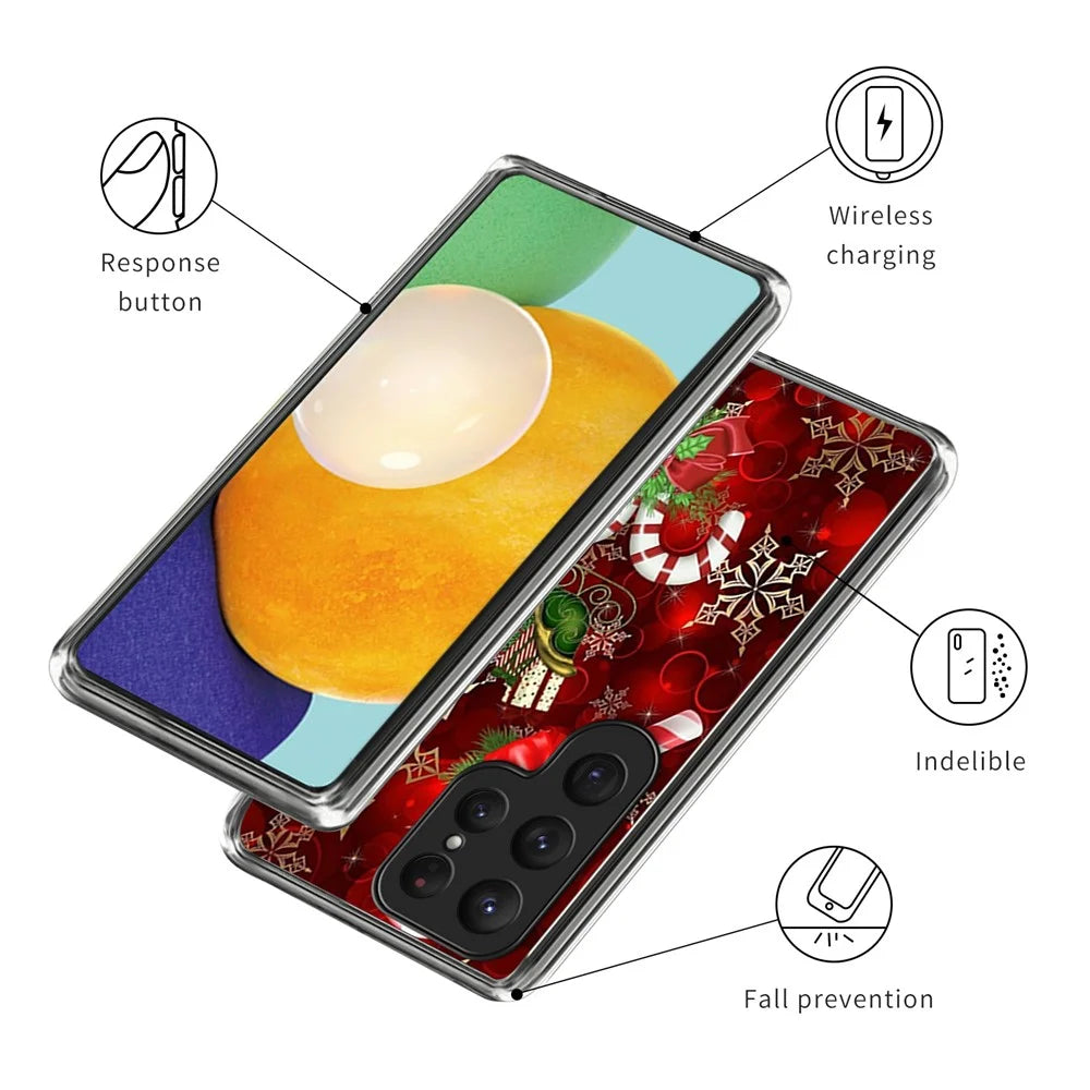 For Samsung Galaxy S25 Ultra Case Christmas Pattern Printing Soft TPU Phone Cover - Style A - 3