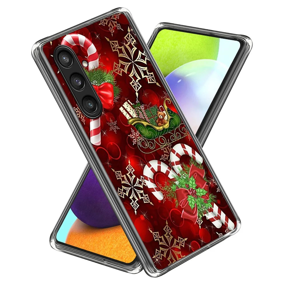 For Samsung Galaxy S25 Case Christmas Pattern Printing Soft TPU Phone Cover - Style A - 1