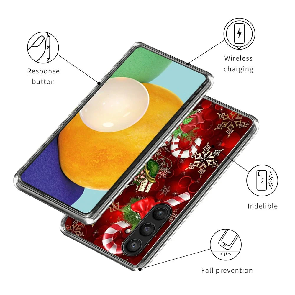 For Samsung Galaxy S25 Case Christmas Pattern Printing Soft TPU Phone Cover - Style A - 3