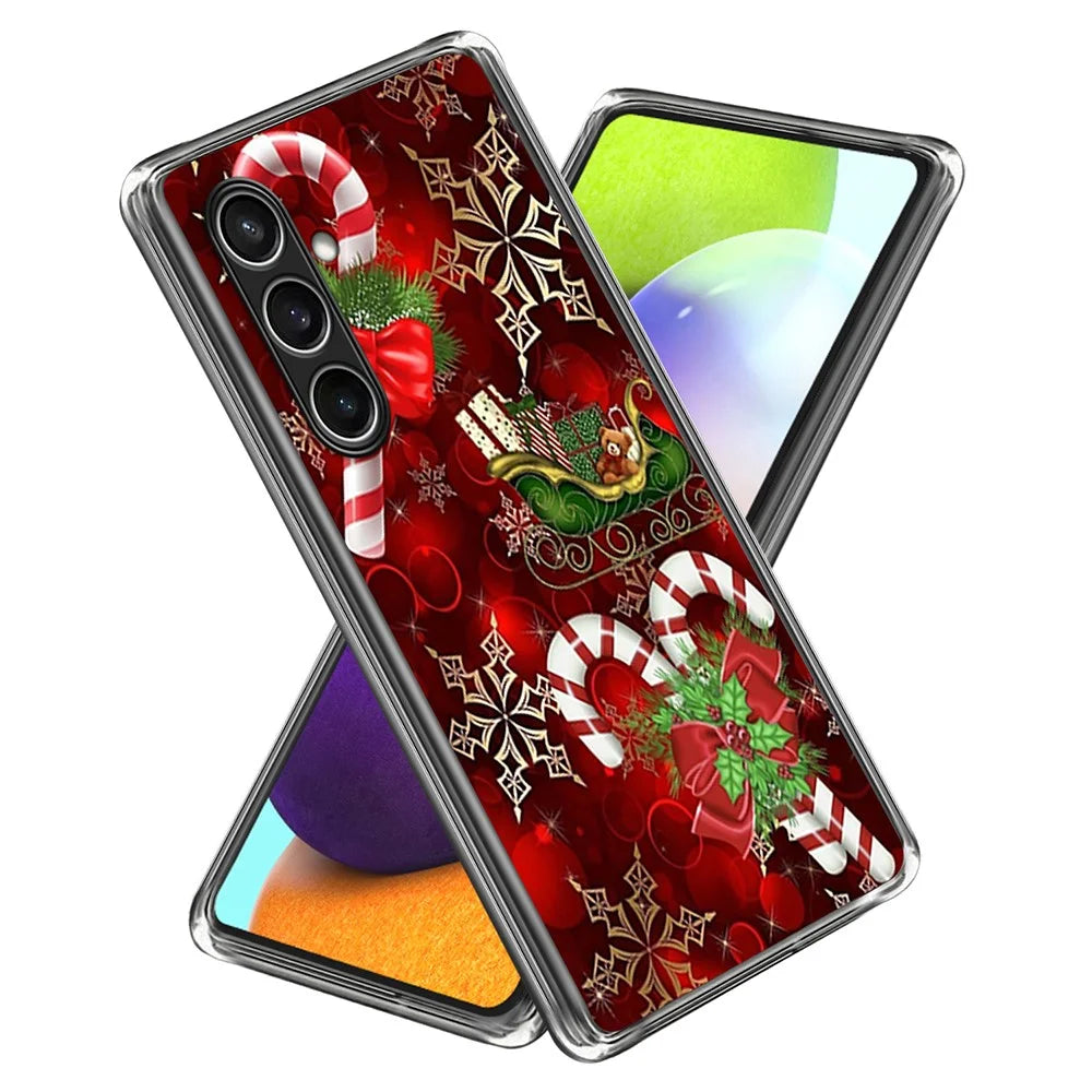 For Samsung Galaxy S24 FE Case Christmas Pattern Printing Soft TPU Phone Cover - Style A - 1