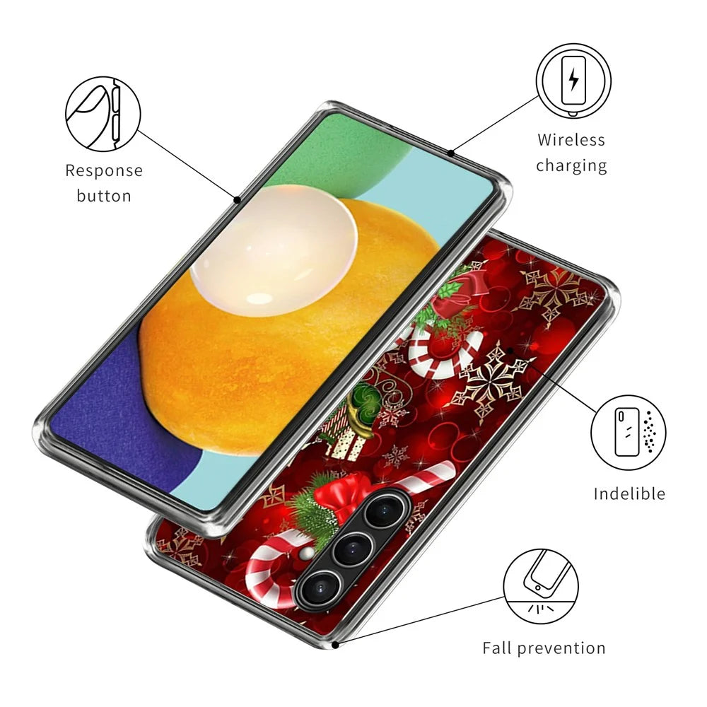 For Samsung Galaxy S24 FE Case Christmas Pattern Printing Soft TPU Phone Cover - Style A - 3