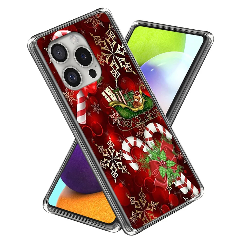 For iPhone 16 Pro Case Christmas Pattern Printing Soft TPU Phone Cover - Style A - 1