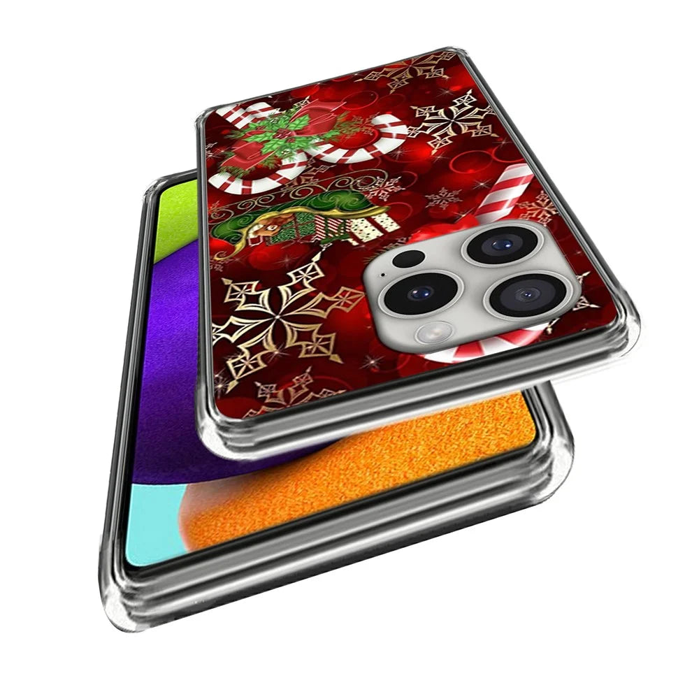 For iPhone 16 Pro Case Christmas Pattern Printing Soft TPU Phone Cover - Style A - 2