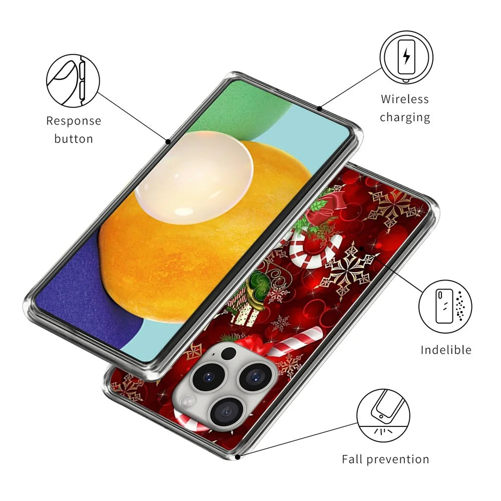For iPhone 16 Pro Case Christmas Pattern Printing Soft TPU Phone Cover - Style A - 3