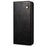 For Samsung Galaxy S25+ Case Crazy Horse Texture Waxy Leather Wallet Stand Phone Cover - Black - 5