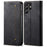 For Samsung Galaxy S25 Ultra Case Jeans Cloth Texture Anti-Scratch Leather Stand Phone Cover - Black - 1