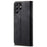 For Samsung Galaxy S25 Ultra Case Jeans Cloth Texture Anti-Scratch Leather Stand Phone Cover - Black - 6