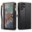 ESEBLE Galaxy Series For Samsung Galaxy S25 Ultra Case Leather Zipper Phone Cover RFID Blocking - Black - 1