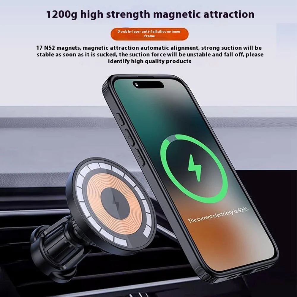 For iPhone 16 Case Compatible with MagSafe Shockproof PC + TPU Phone Cover - Black - 2