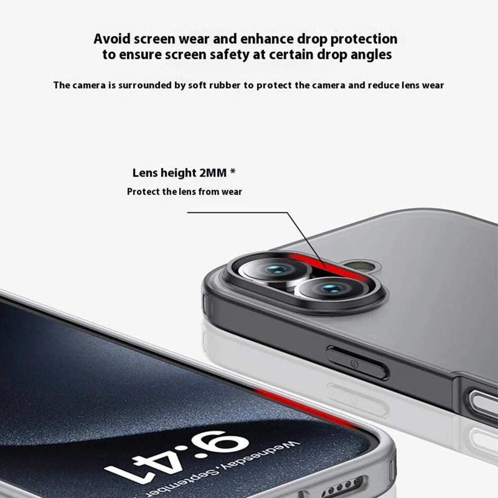 For iPhone 16 Case Compatible with MagSafe Shockproof PC + TPU Phone Cover - Black - 5