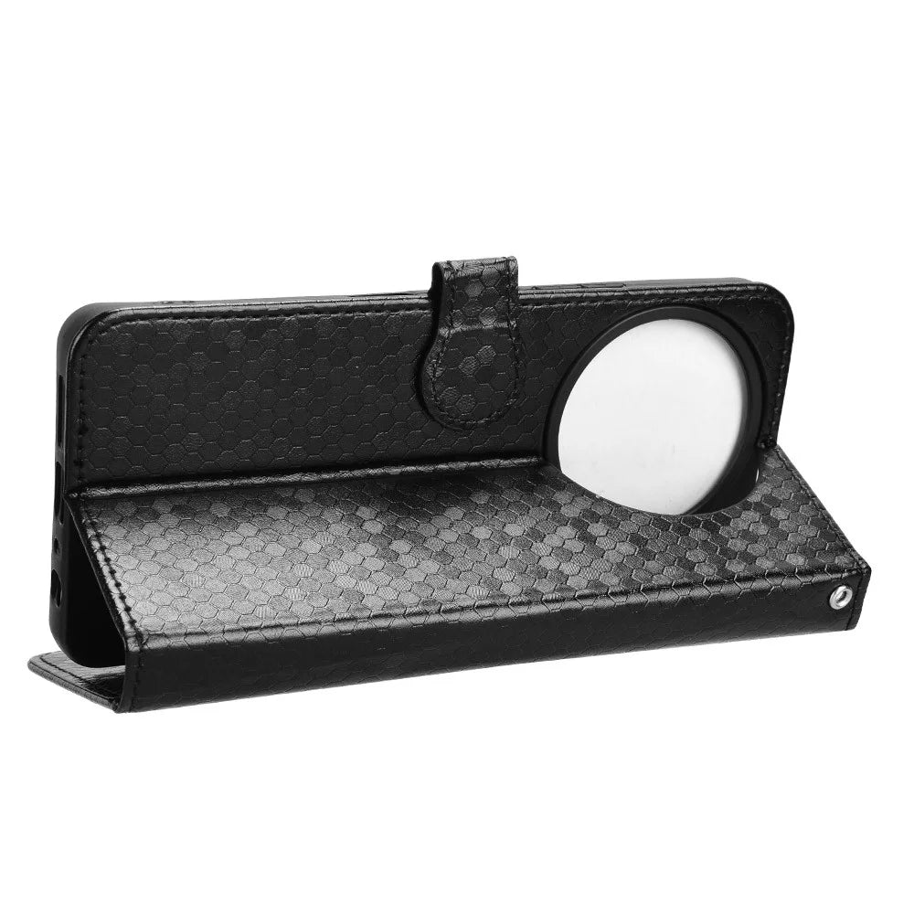 For TCL 50 Pro Nxtpaper 5G  /  50 Nxtpaper 5G Wallet Case Dot Pattern Imprint PU Leather Phone Cover - Black - 3