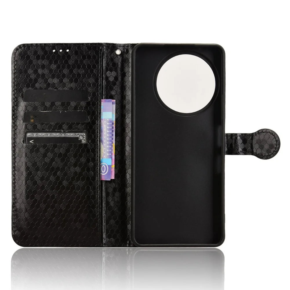 For TCL 50 Pro Nxtpaper 5G  /  50 Nxtpaper 5G Wallet Case Dot Pattern Imprint PU Leather Phone Cover - Black - 4