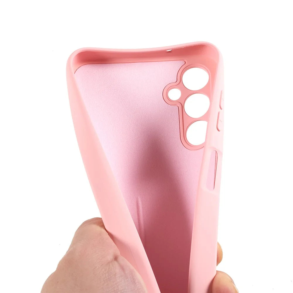 For Samsung Galaxy A16 5G / A16 4G Case Arc Edge 2.0mm TPU Protective Phone Cover - Pink - 5