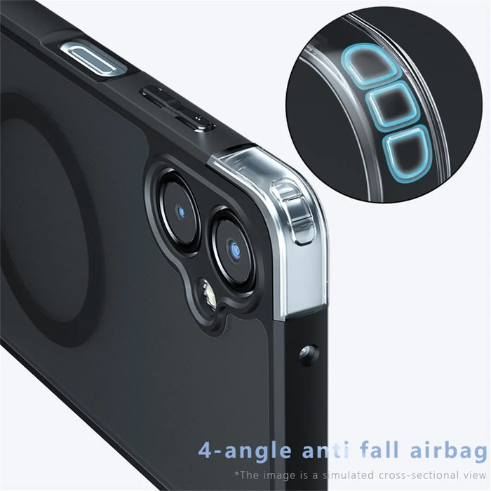 For Samsung Galaxy A06 4G Magnetic Case TPU+PC Matte Phone Cover - 4