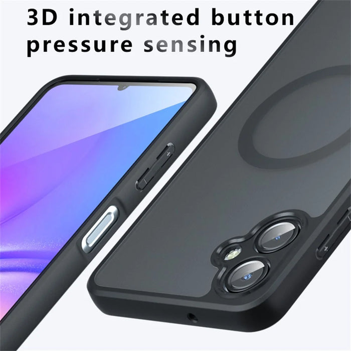 For Samsung Galaxy A06 4G Magnetic Case TPU+PC Matte Phone Cover - 5
