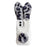 For iPhone 16 Case Fluffy Leopard Splicing Bunny Plush TPU Phone Cover - Black - 1