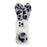 For iPhone 16 Pro Case Fluffy Leopard Splicing Bunny Plush TPU Phone Cover - Black - 1