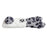 For iPhone 16 Pro Case Fluffy Leopard Splicing Bunny Plush TPU Phone Cover - Black - 3