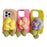 For iPhone 16 Pro Plush Phone Case 3D Flower Decor Fluffy TPU Back Cover - Pink - 3