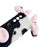 For Samsung Galaxy S25 Case Fluffy Cute Cow Winter Plush Inner TPU Phone Cover - Black - 5