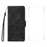 ENKAY For iPhone 16 Pro Max Wallet Case  Imprint PU Leather Phone Stand Cover with Tempered Glass - Black - 1
