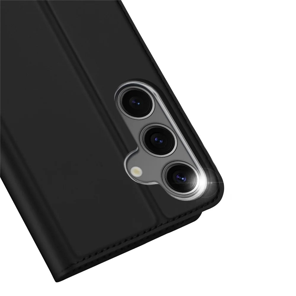 DUX DUCIS Skin Pro Series For Samsung Galaxy S25 Case Leather Cover Card Holder - Black - 6