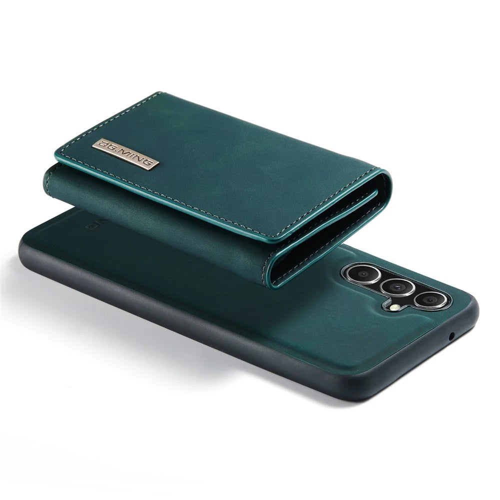DG.MING M1 Series for Samsung Galaxy A16 5G / A16 4G Case Kickstand PU Phone Cover with Detachable Wallet - Green - 5