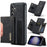 DG.MING M2 Series for Samsung Galaxy A16 5G / A16 4G Case PU+PC+TPU Phone Cover Detachable Wallet - Black - 1